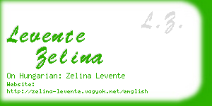 levente zelina business card